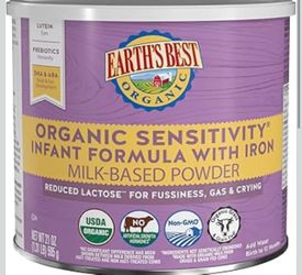 Organic Sensitivity infant formula with iron