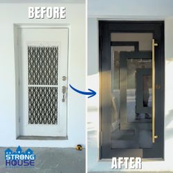 Hurricane Impact Single Entry Door – Modern