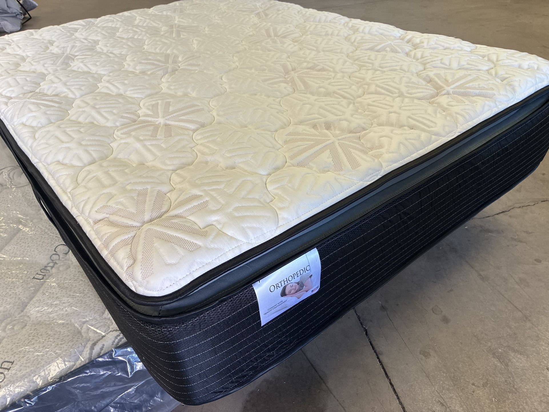 Orthopedic 15” Pillowtop Queen Mattress Medium Feel