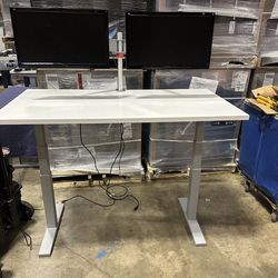 2 24” Viewsonic Monitors With Dual Sapper Arm Mount Bundle! We Also Have Standing Desks, Herman miller Chairs, File Cabs, And More Available!