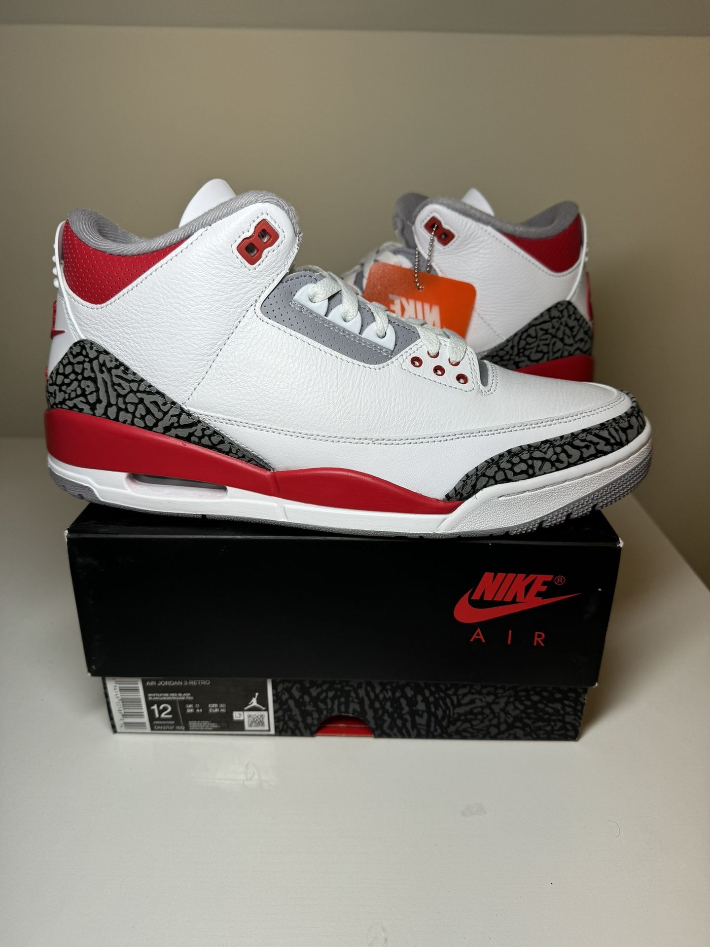 Jordan 3 Retro Fire Red Size 12