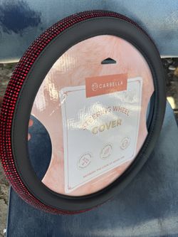 Red Rhinestones Steering Wheel Cover New