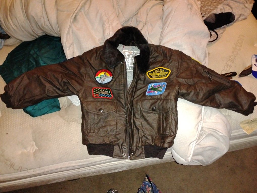 Kids WWII Style Bomber Jacket.