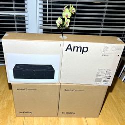 Sonos Amp + Sonos Amp + 4 Sonos In Ceiling Speakers Brand New Sealed Including Warranty