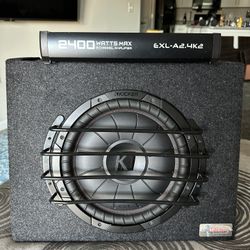Kicker Competition Subwoofer 10’, Box, And Amp 