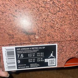 Nigel Sylvester x Jordan Air Jordan 4 OG Brick by Brick Men's Orange