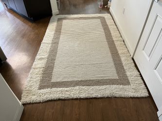 nuLOOM Taneka Shaggy Area Rug – 5x8 ft (Beige) – Excellent Condition