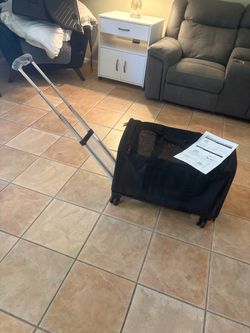 Henkelion Cat Dog Carrier with Wheels