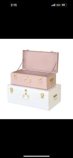 Metal Decorative Storage Trunk 