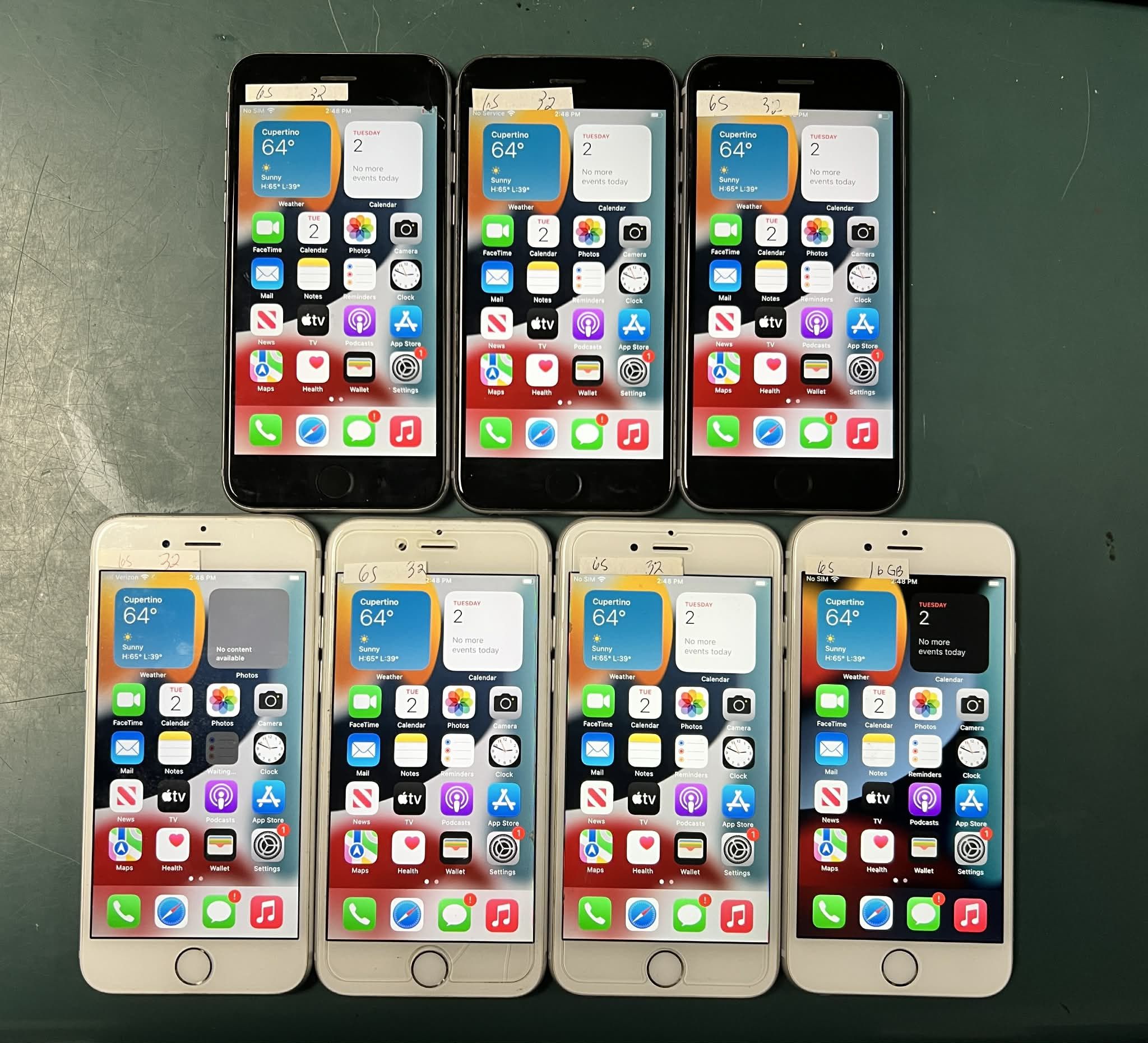 Lot Of 7  Apple iPhone  6s 32Gb  Unlocked  For $250