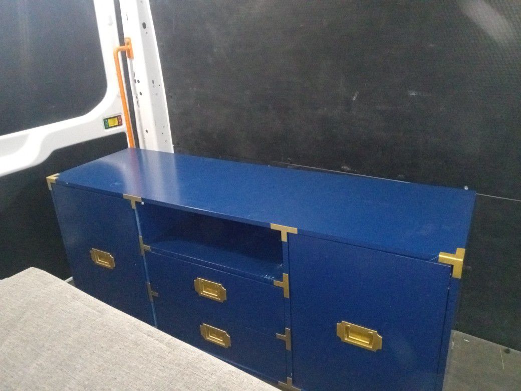 Ikea Dresser Cabinet Chest Drawer Blue And Gold