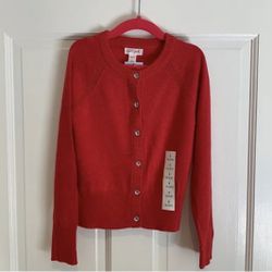 Cat & Jack Girls Red Cardigan Sweater