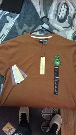 Reason Money Bag brown shirt size (L)