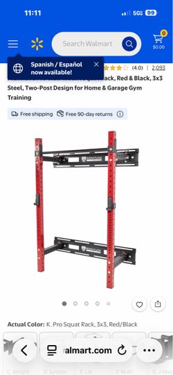 Brand new in the box Wall mounted folding squat rack