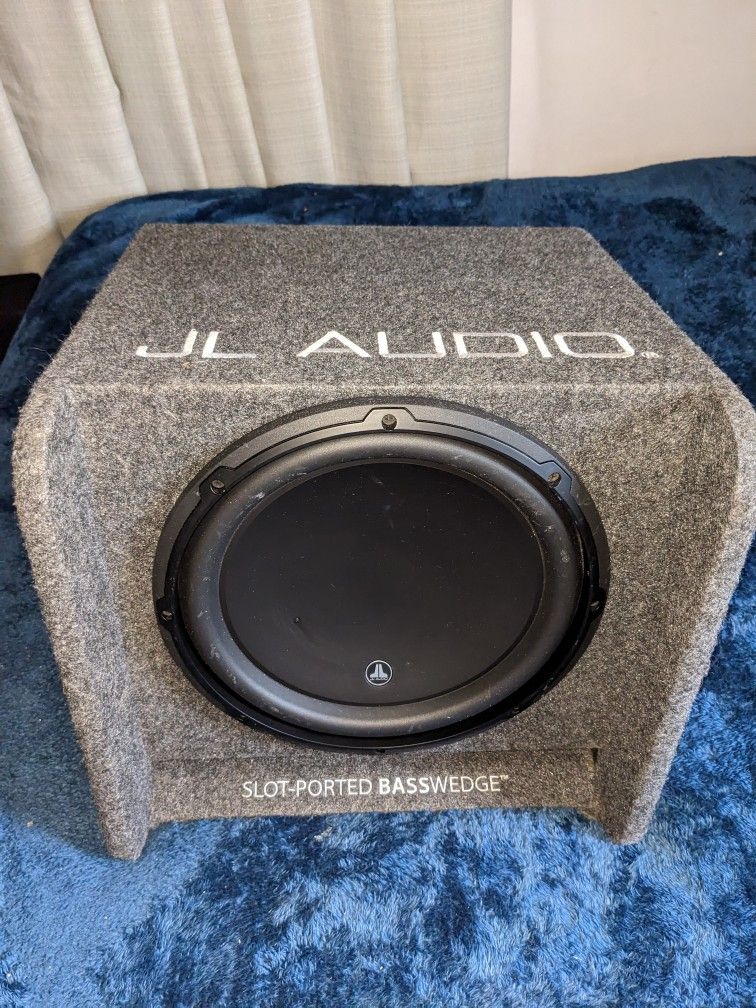JL Audio Slot Ported Bass Wedge Box With Upgraded 12w3 Series Subwoofer 