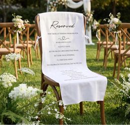 Reserve seat cover use the wedding