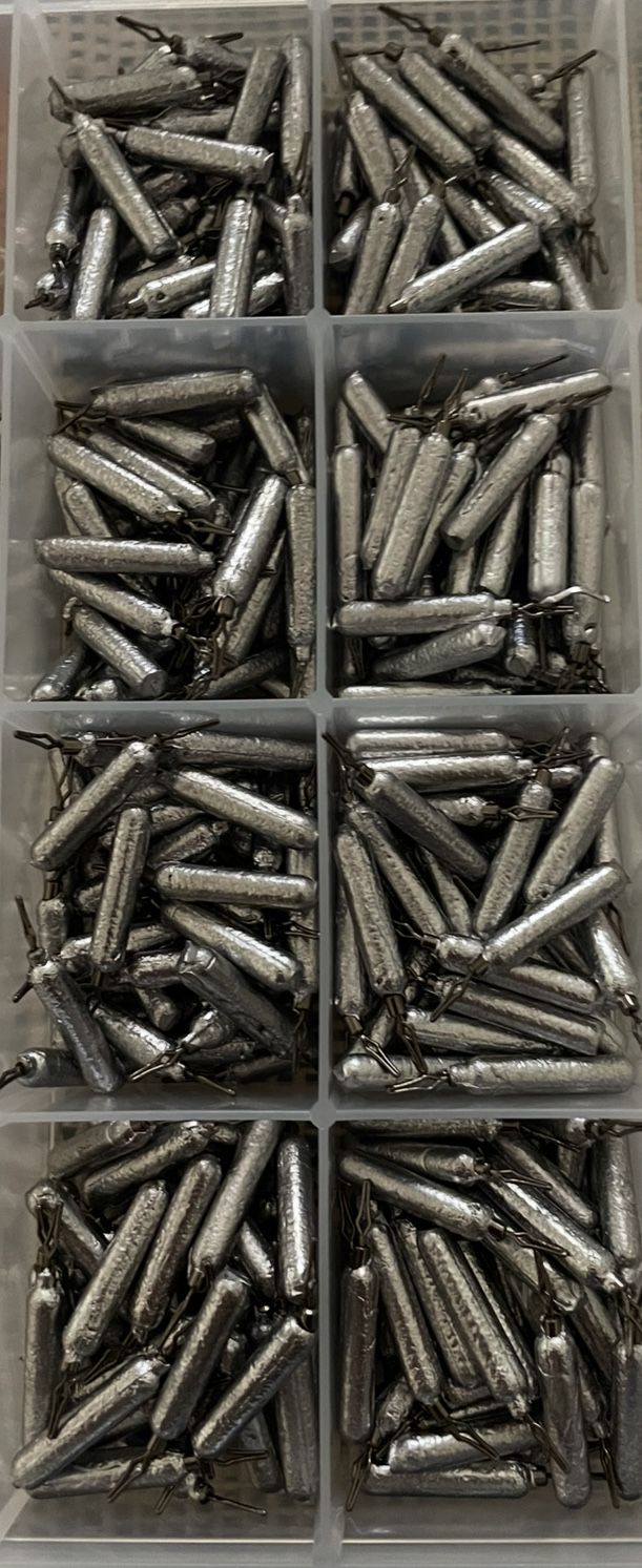 1/8 OZ And 3/16 OZ Dropshot Weights Clip On Swivel