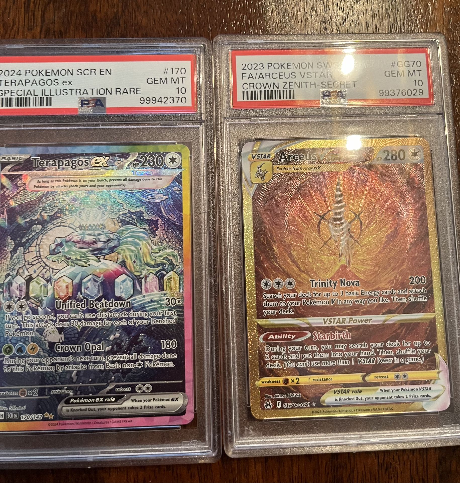 Pokemon PSA 10 VStar Arceus & Terapagos EX!