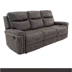 Triple Reclining Sofa Like New 