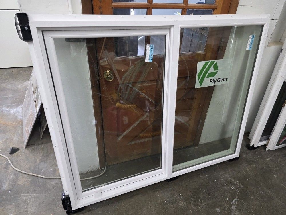 Vinyl White Sliding Window 59 1/2" X 47 1/2" High