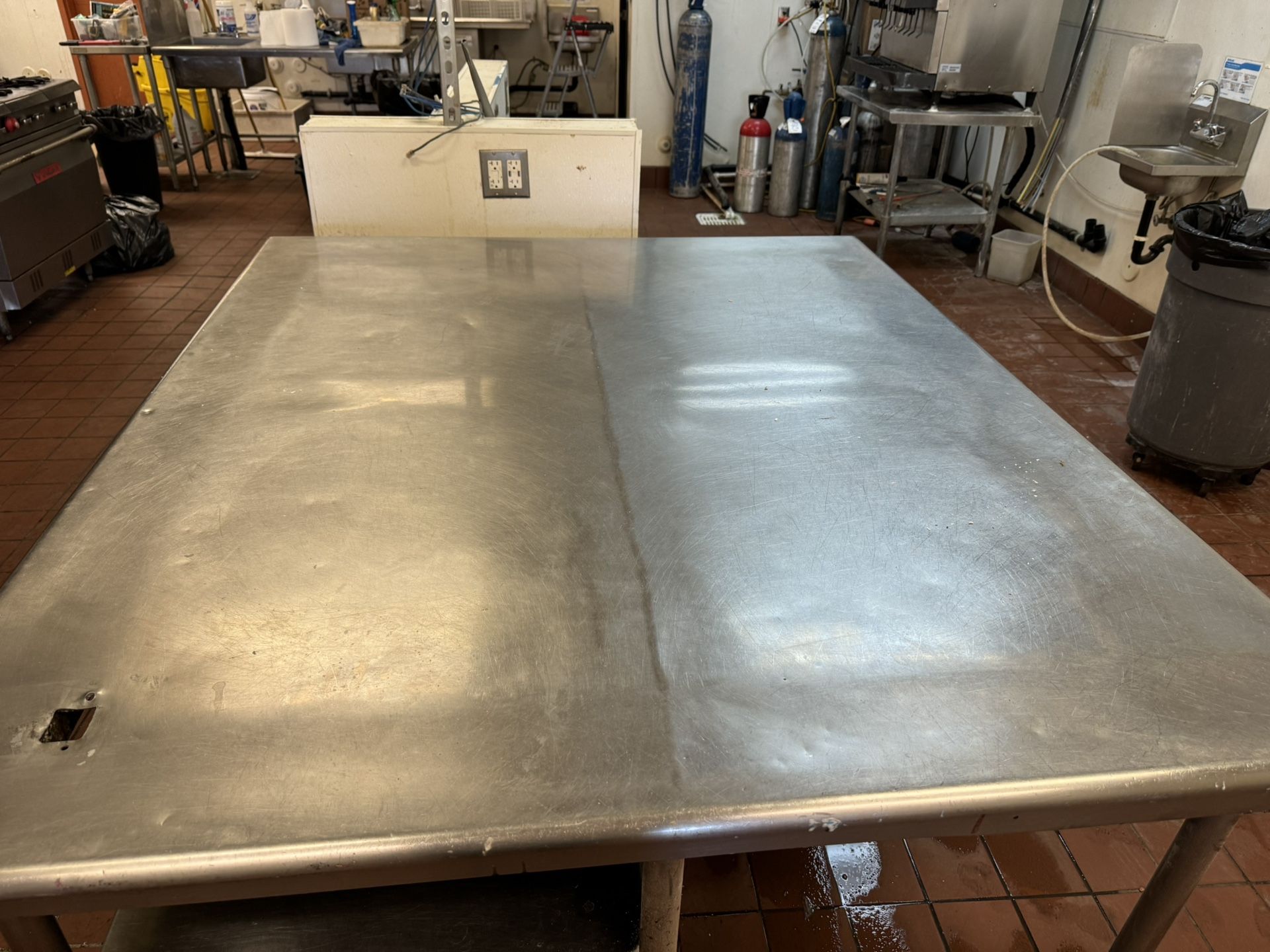 Large Metal Commercial Table