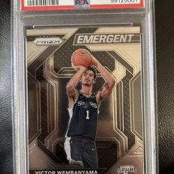 Really Nice 2023 Panini Prizm Emergent Victor Wembanyama #12 PSA 9