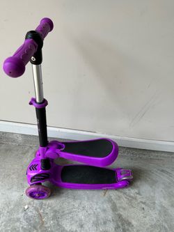 Purple Kids 3-Wheel Kick Scooter