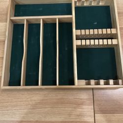amboo Silverware Organizer Drawer Tray