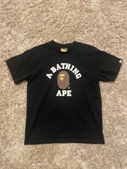 A Bathing Ape BAPE College Logo T-Shirt Black