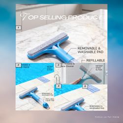 Window & Surface Cleaner with Spray and Washable Pad