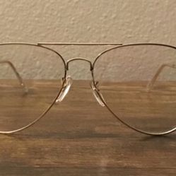 Rayban Gold Clear Aviator New Fashion Pilot Glasses Sunglasses 