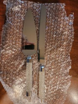 Wedding cake knife and server