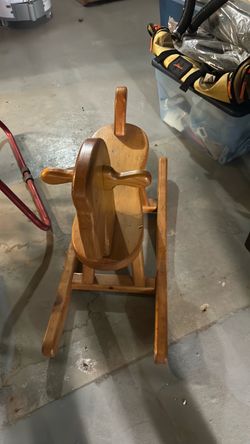 Wooden rocking horse