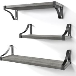 Rustic Wood Floating Shelves