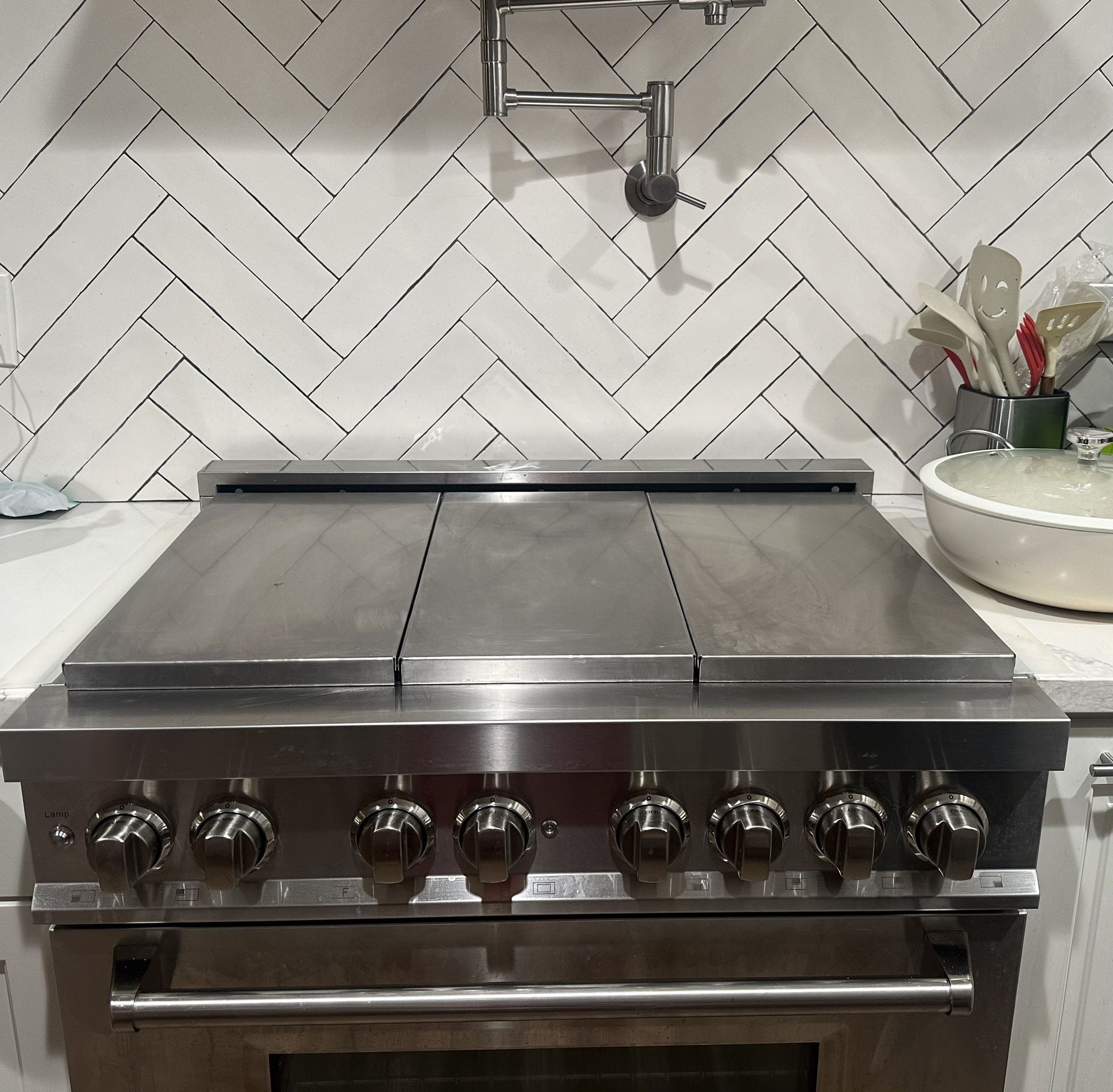 36" Griddle Stainless Steel Cover Set ( 3 Pcs)