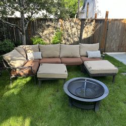 Yard Furniture Set And Fire Pit