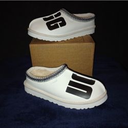 Men's UGG Tasman Chopd Slippers White/Black Size 11