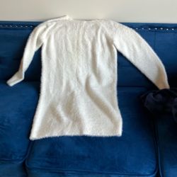 White Fuzzy Dress 