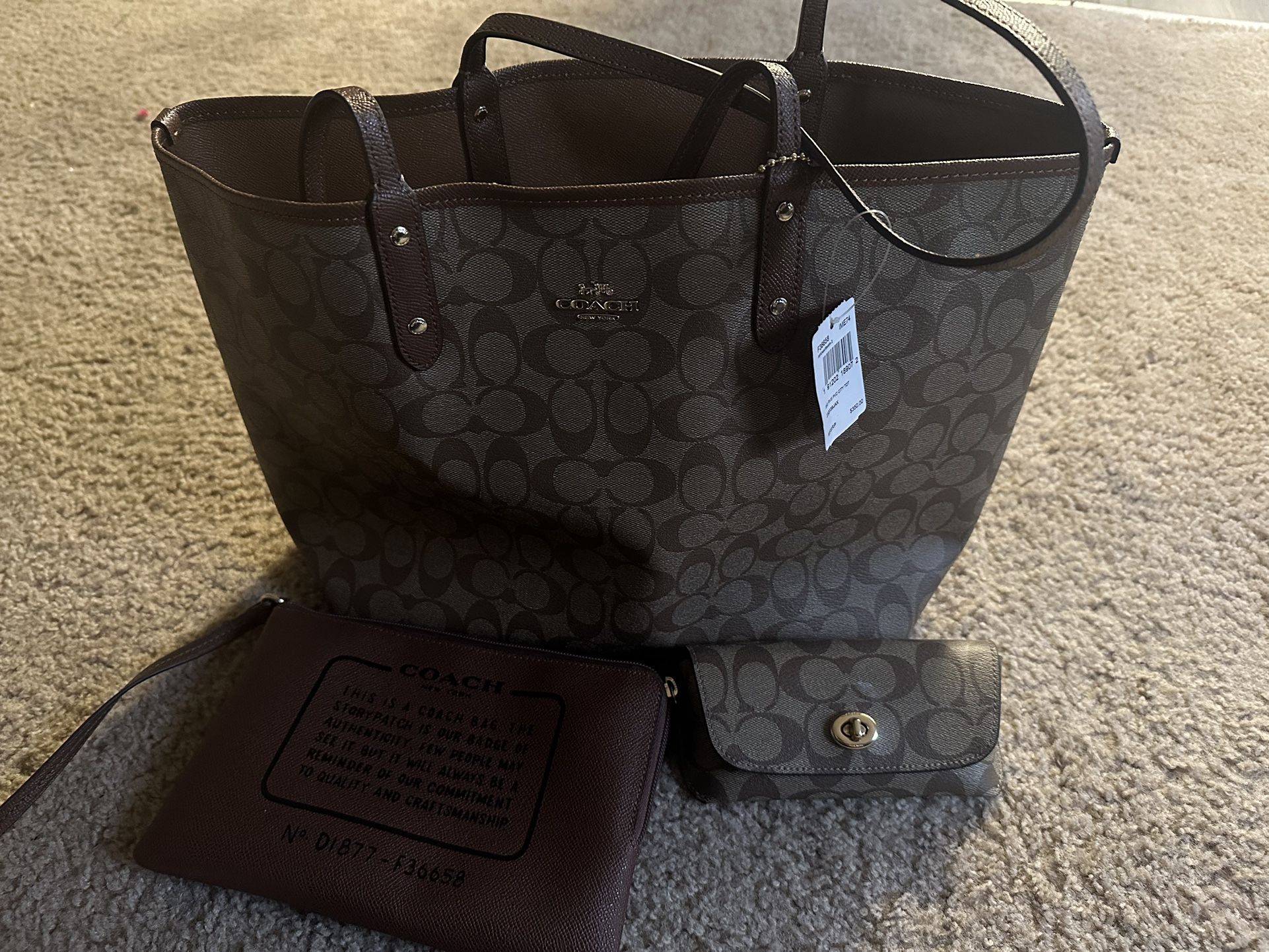 Coach Bag, Wallet, And Sunglasses Case..