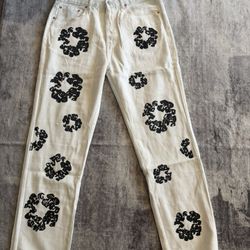 Denim Tear White & Black Jeans