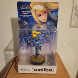 Zero Suit Samus Amiibo Sealed