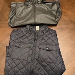 boys Helly Hansen raincoat size 12 and gymboree quilted coat 10/12
