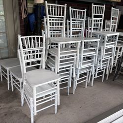 For Sale- 20 Elegant Wooden Stacking Chiavari Party Chairs