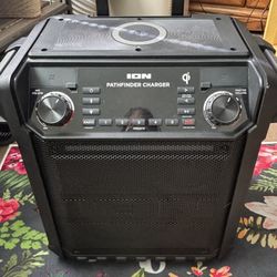 Ion Pathfinder Charger Bluetooth Portable Speaker w/ Wireless Qi Charging