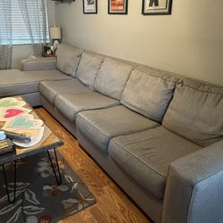 Large Grey Ashley Sectional Couch 