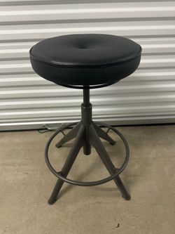 Leather Seat Swivel Stool
