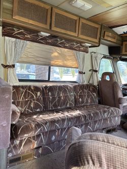 Motorhome. Tiny House Living Space. Man Cave. Playhouse