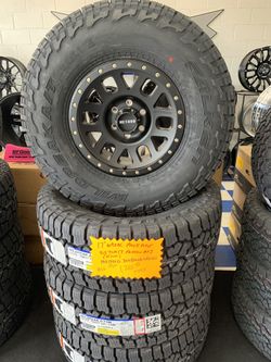 17 Method 309 black wheels 6-139.7 &315 7017 Falkentire AT3 tires-35 inch