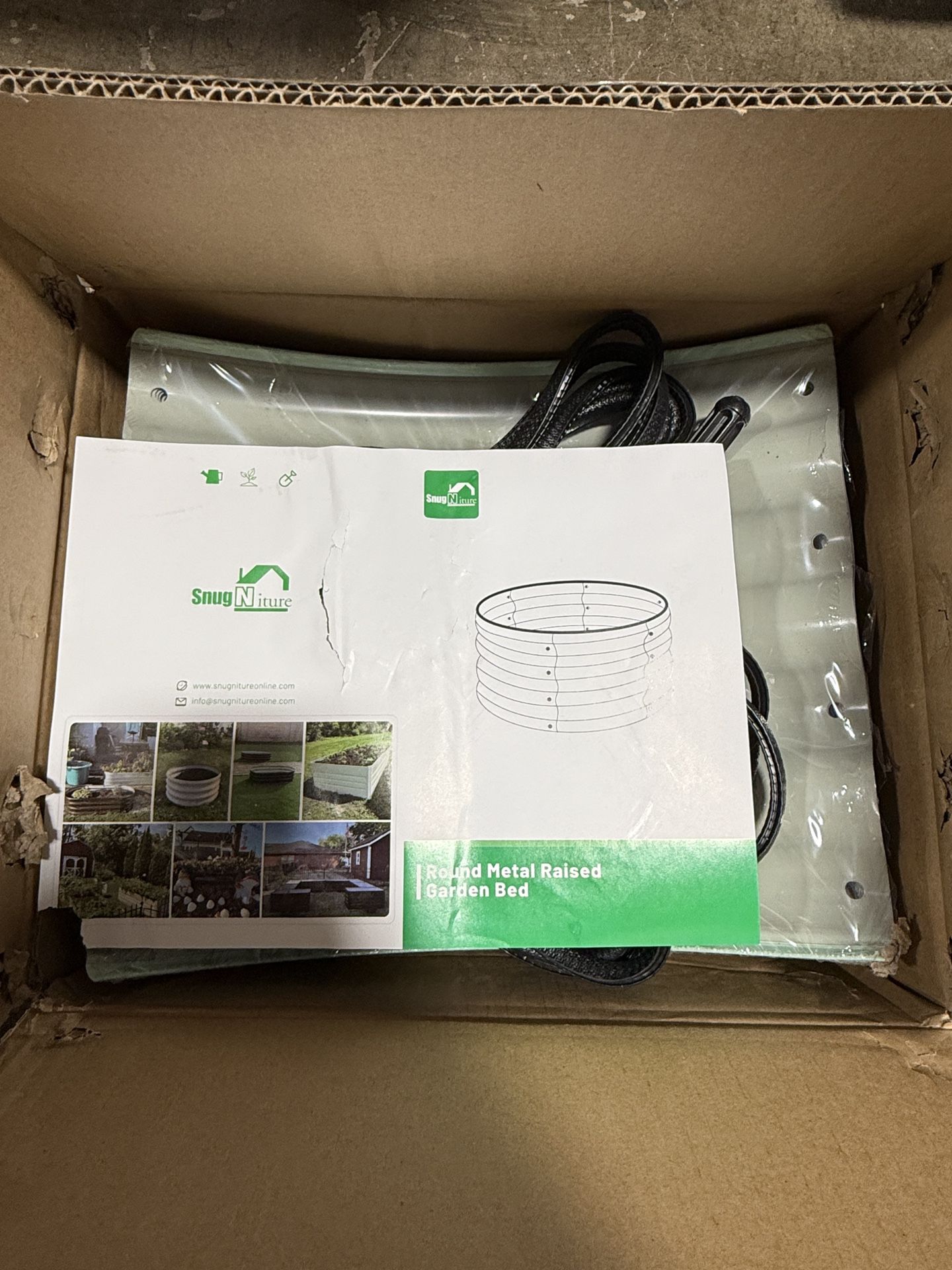 SnugNiture 3 Pcs 2x2x1ft Round Galvanized Raised Garden Bed