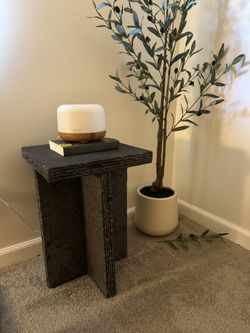CB2 stone Side Table 